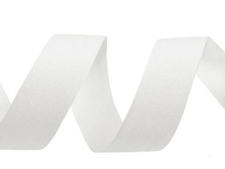 Biais POLYCOTON largeur 20mm Noir ou Blanc - Par 10 cm - Maison Fauve