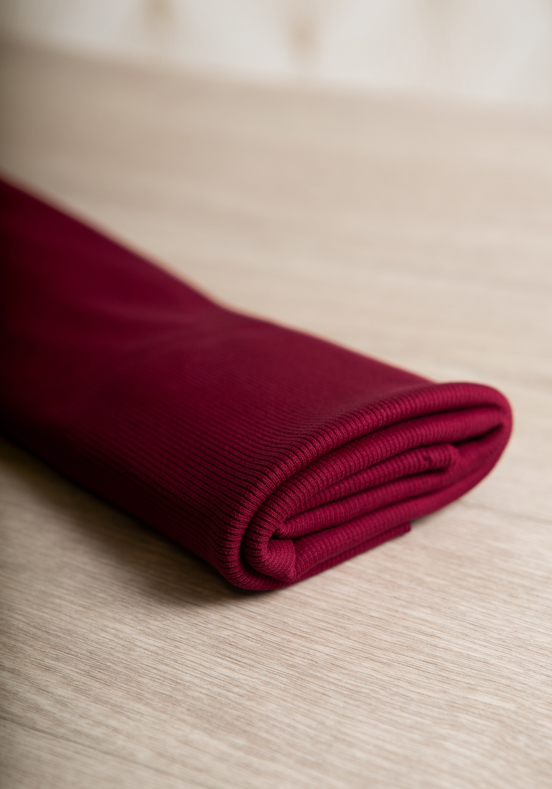 Plain cotton ribbed fabric - Multiple colors