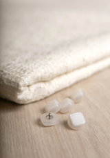 Bouton blanc cassé Candy - 12 ou 18 mm