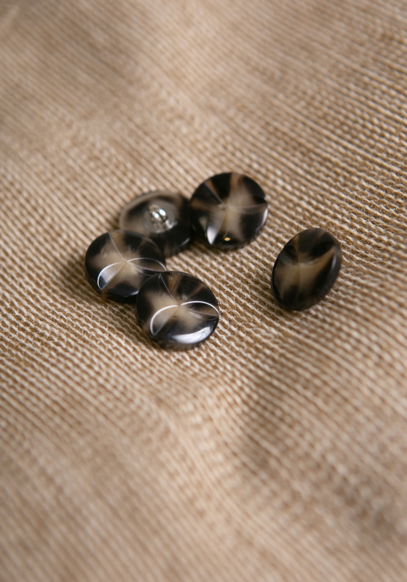 Bouton fleur Écaille de tortue - 18 ou 22 mm