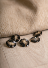 Tortoiseshell Flower Button - 18 or 22 mm