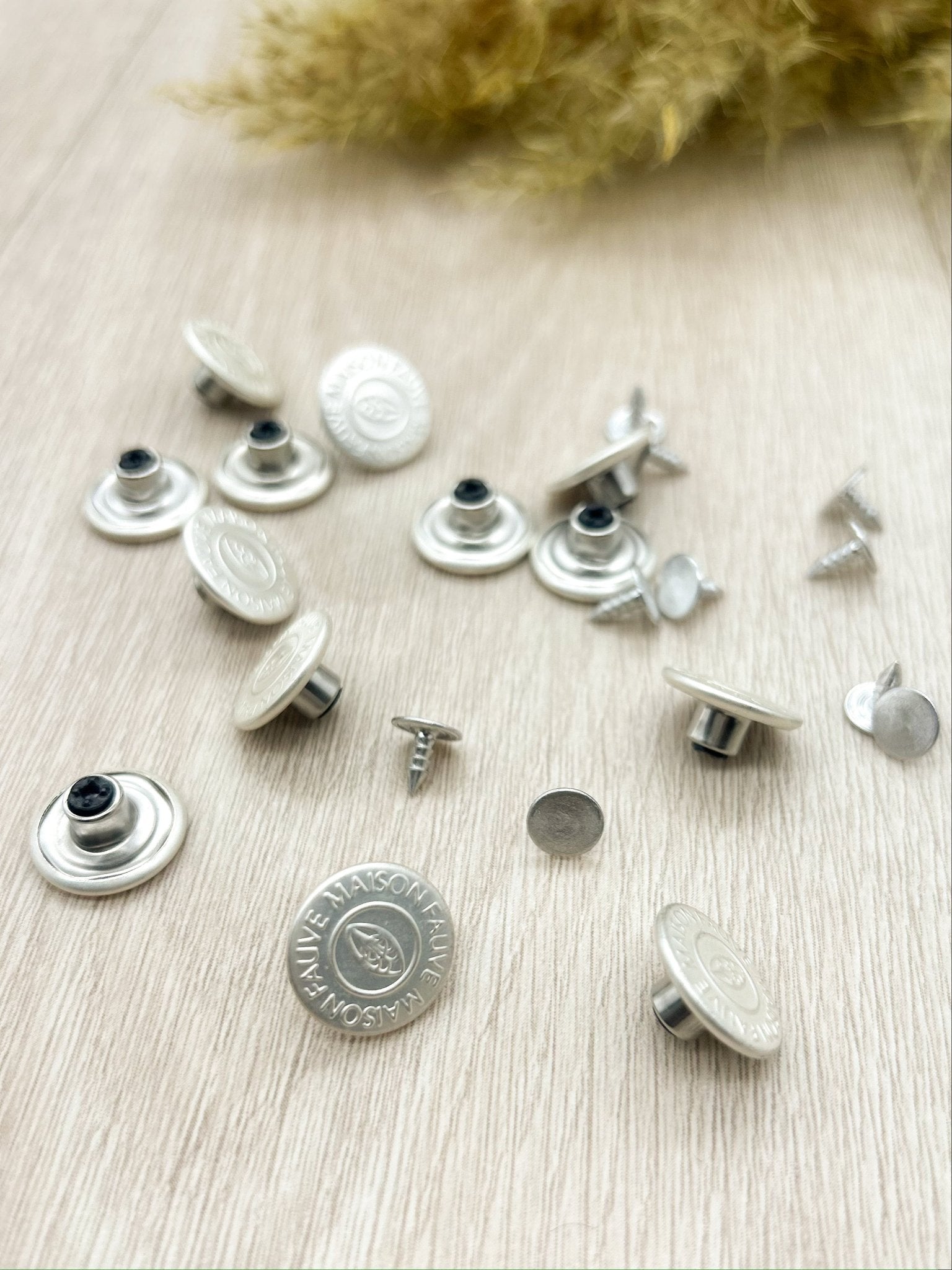 Bouton Jean Maison Fauve Argent - Maison Fauve