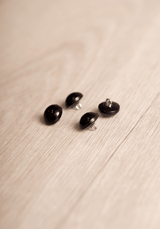 Bouton Pop Noir brillant 12 et 15 mm - Maison Fauve