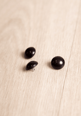 Bouton Pop Noir brillant 12 et 15 mm - Maison Fauve