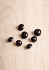 Bouton Pop Noir brillant 12 et 15 mm - Maison Fauve