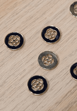 Bouton Poppy Navy Doré 15 ou 18 mm - Maison Fauve