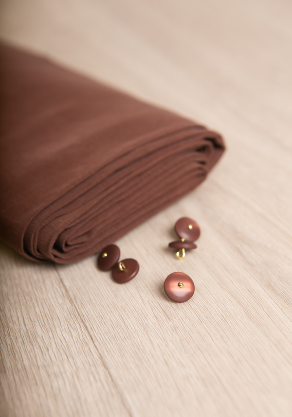 Bouton à queue Wink Mat Marron Glacé 12 mm et 15 mm