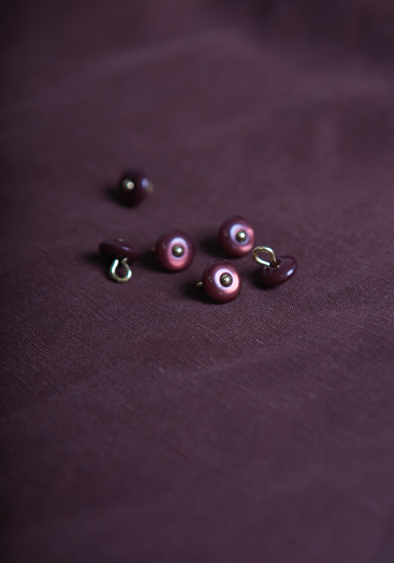 Bouton à queue Wink Prune 10 mm