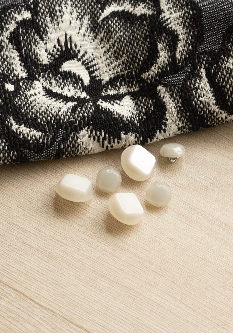 Bouton blanc cassé Candy - 12 ou 18 mm