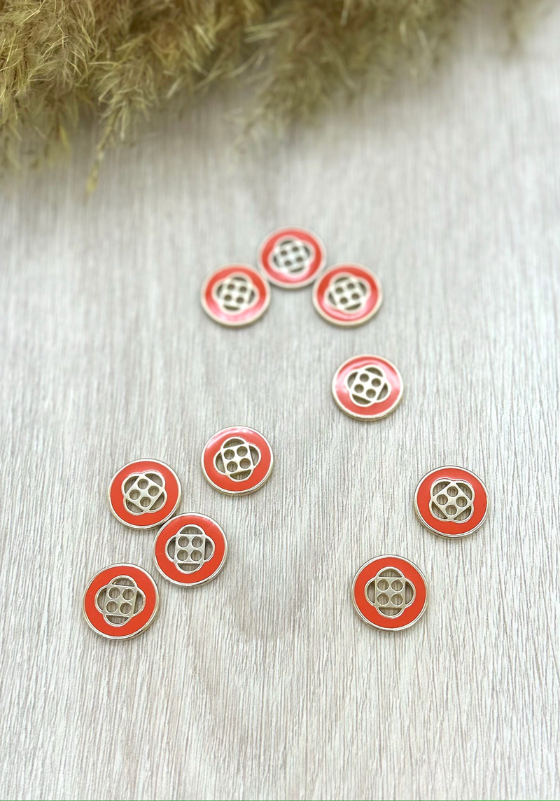 Bouton Poppy Corail 15 et 18 mm