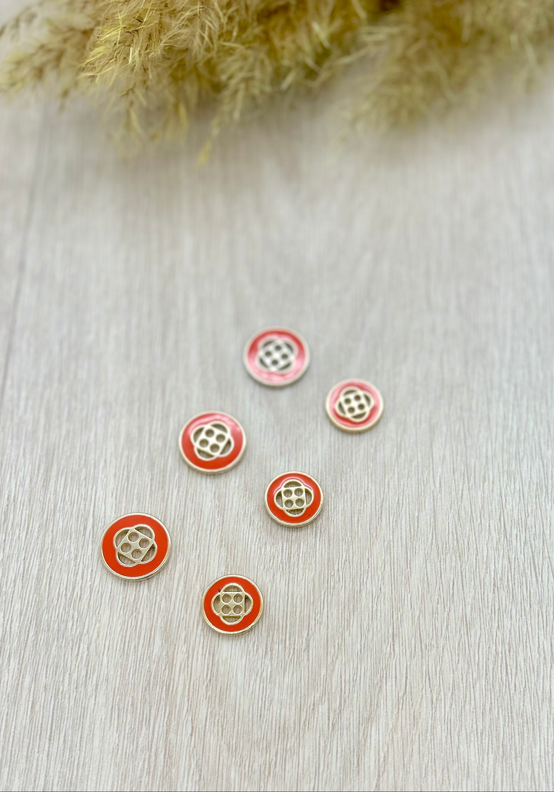 Bouton Poppy Corail 15 et 18 mm