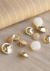 Tissu jacquard de coton Parade Camel