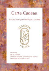 Carte cadeau couture Maison Fauve - Maison Fauve