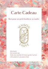 Carte cadeau couture Maison Fauve - Maison Fauve