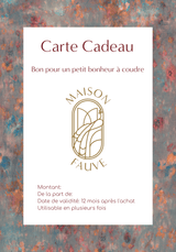Carte cadeau couture Maison Fauve - Maison Fauve
