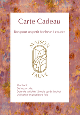 Carte cadeau couture Maison Fauve