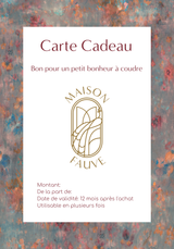 Carte cadeau couture Maison Fauve