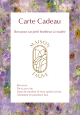 Carte cadeau couture Maison Fauve
