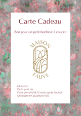 Carte cadeau couture Maison Fauve