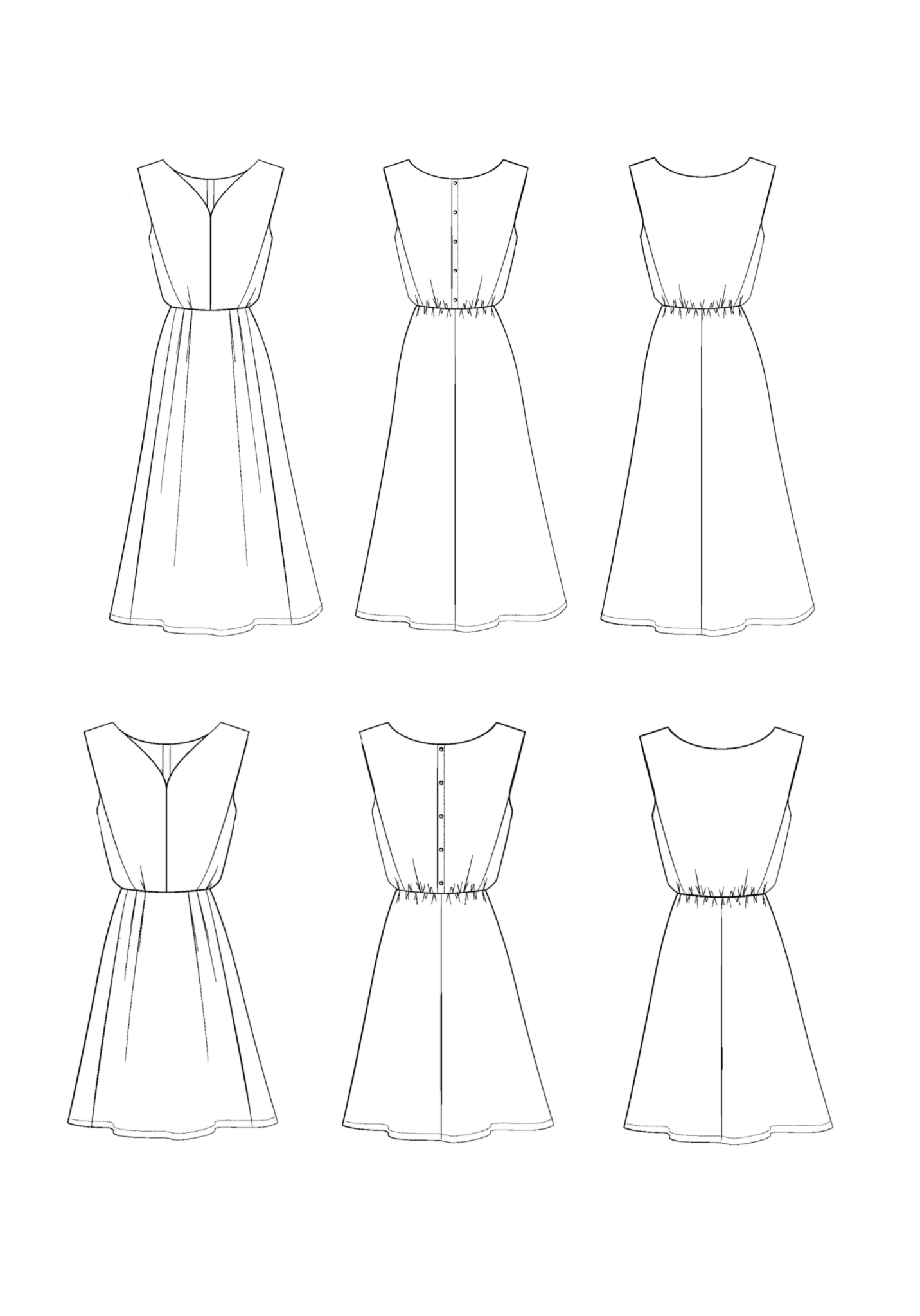 Complément patron couture enforme Notte - version sans manches (PDF à télécharger) - Maison Fauve