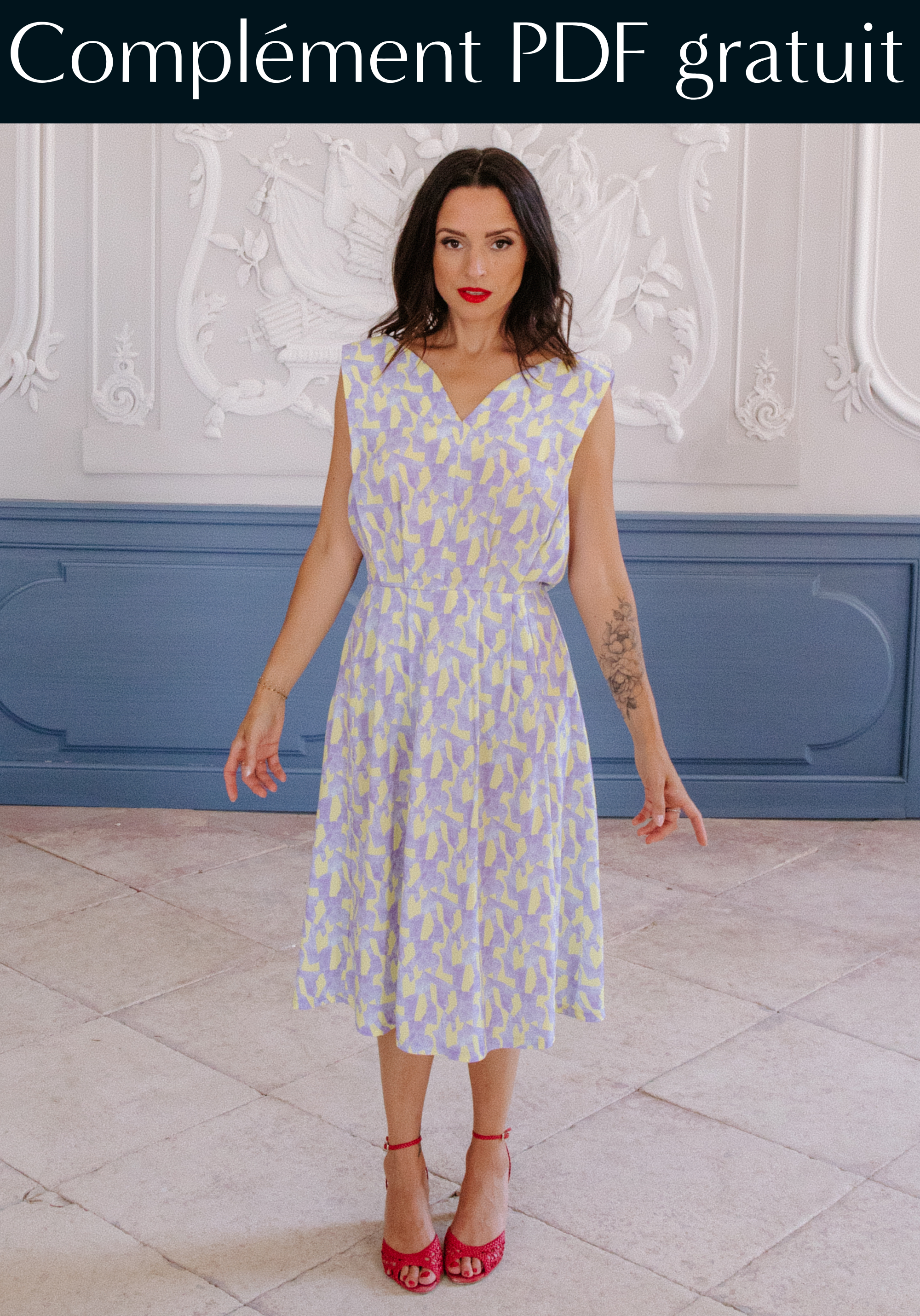 Notte sewing pattern facing add-on - sleeveless version (PDF to download)