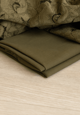 COUPON 150 cm - Tissu voile de coton - vert Mousse - Maison Fauve