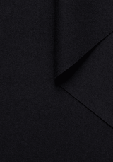 COUPON 170 cm - Lainage Flanelle manteau – 100% Laine - Noir - Maison Fauve