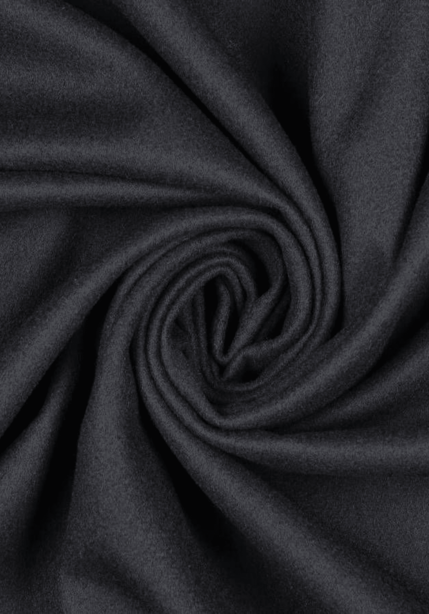 COUPON 210 cm - Tissu lainage manteaux Encre - Maison Fauve