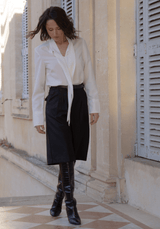 COUPON 250 cm - Tissu tencel uni blanc - Maison Fauve