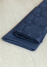 COUPON 30 cm - Tissu dentelle Botanica - Smoky Blue - Maison Fauve