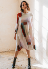 Tissu crêpe de viscose imprimée Graffiti - 2 coloris