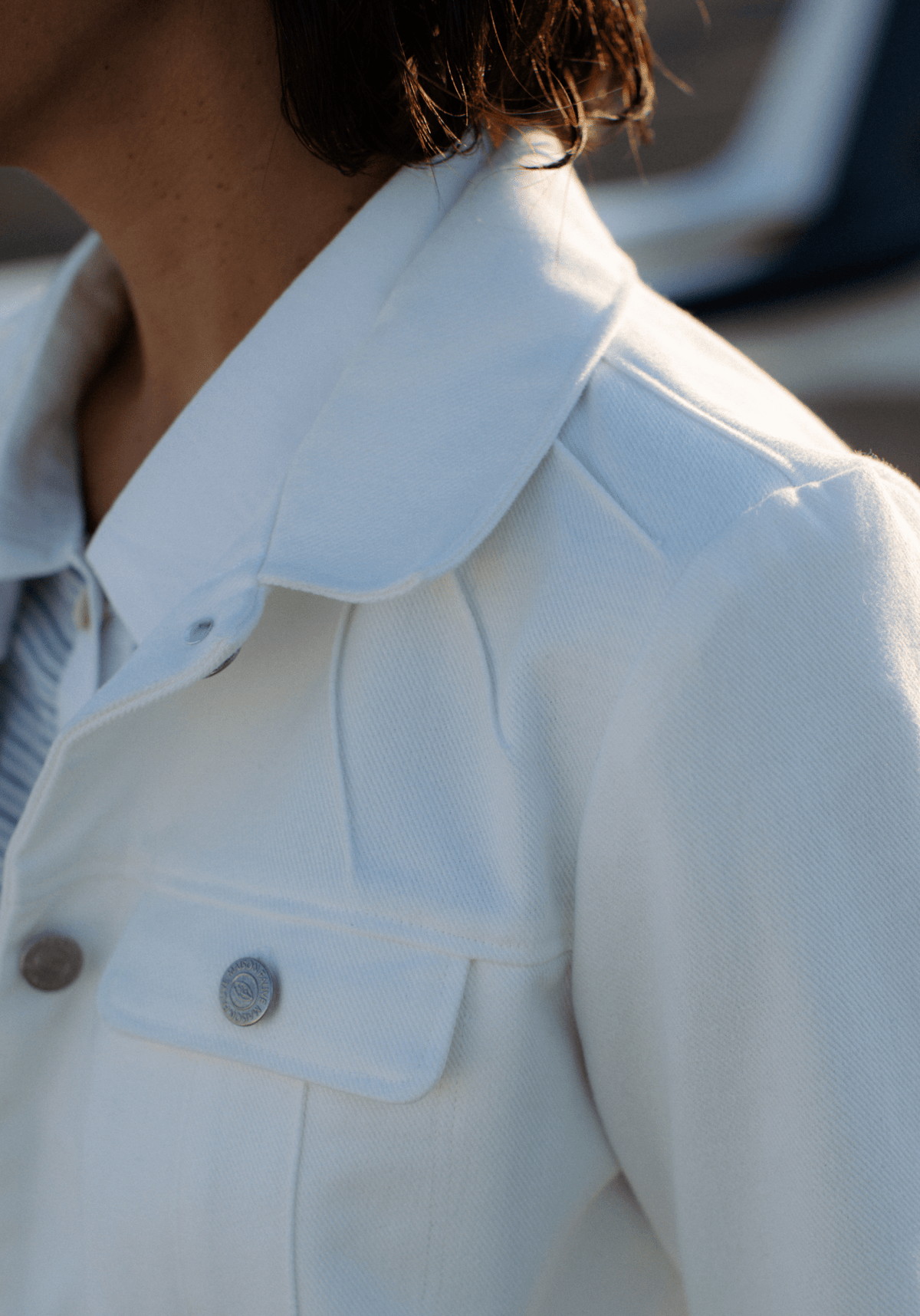 Denim blanc cassé écru – 100% coton - Maison Fauve