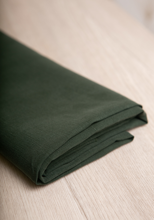 COUPON 40 CM - Tissu doupion de tencel, lin et coton - KAKI