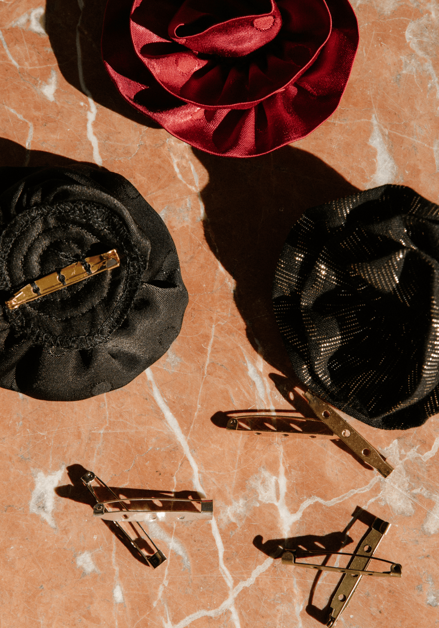 Épingles de sûreté métalliques pour broche – 40 mm - Doré, Argenté, Or Rose ou Bronze - Maison Fauve