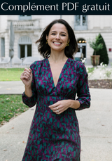 Complément PDF gratuit Robe Rosalie manches longues / PDF (A4, A3, A0, US Letter) - Cadres, Calques par Taille, Vidéoprojection