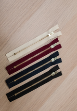 Zip 13 cm non séparable pour veste et blouson - Plusieurs coloris