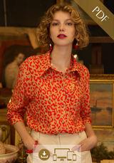 Patron couture chemisier Scala  / PDF (A4, A3, A0, US Letter) - Cadres, Calques par Taille, Vidéoprojection