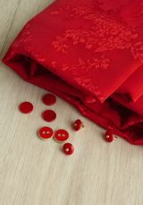 Bouton à queue Wink Rouge Passion Flamenco 10 mm