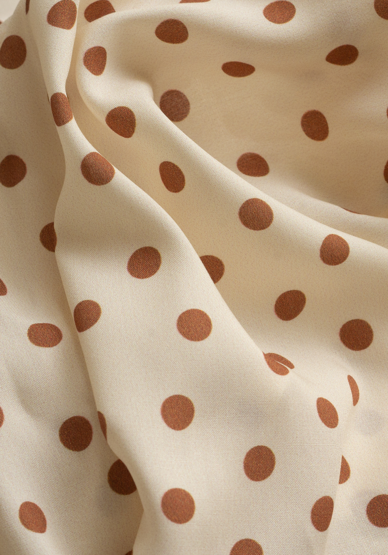 Tissu popeline de viscose imprimée Lunares - Plusieurs couleurs