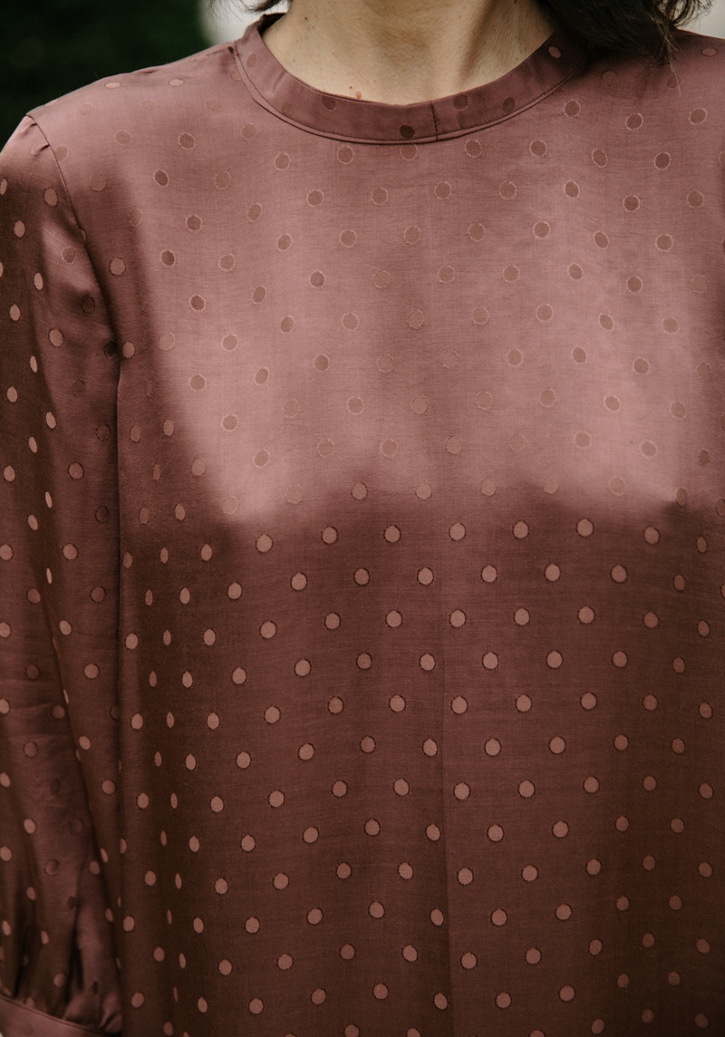 Tissu jacquard pois Lucente - Plusieurs couleurs