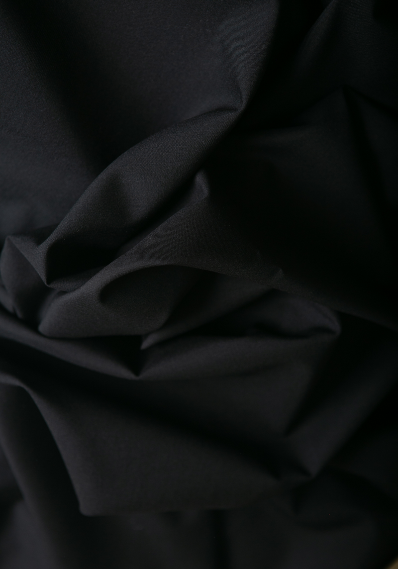 Black wool suiting fabric