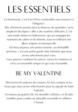 Le Lookbook de la collection de Saint - Valentin LES ESSENTIELS - Maison Fauve