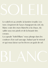 Le Lookbook SOLEIL BLANC - Maison Fauve