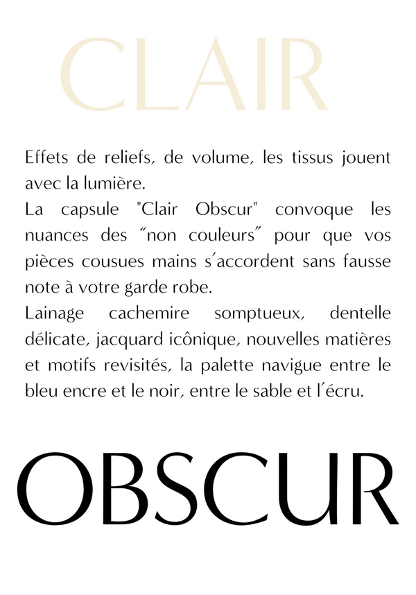Le Lookbook CLAIR OBSCUR