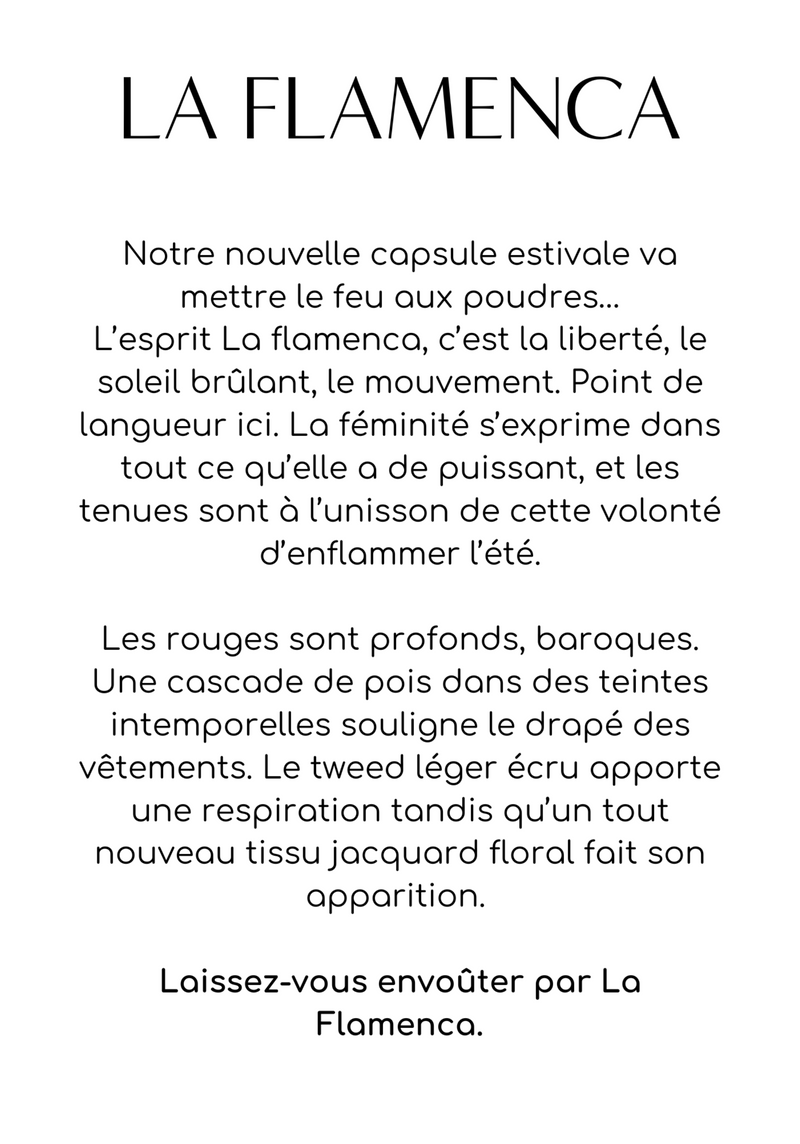 Le Lookbook de la capsule LA FLAMENCA