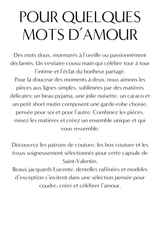 The Lookbook for the POUR QUELQUES MOTS D'AMOUR capsule collection
