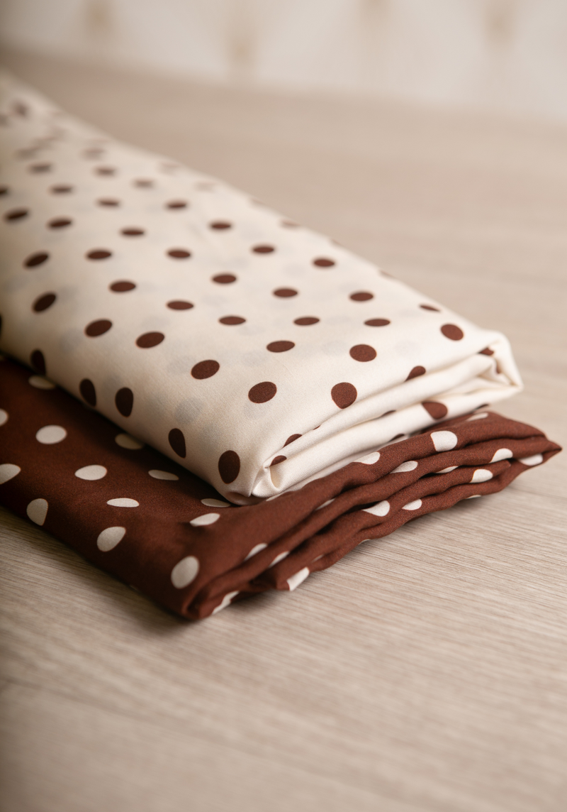 Tissu popeline de viscose imprimée Lunares - Plusieurs coloris