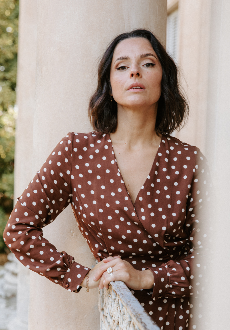 Tissu popeline de viscose imprimée Lunares - Plusieurs coloris