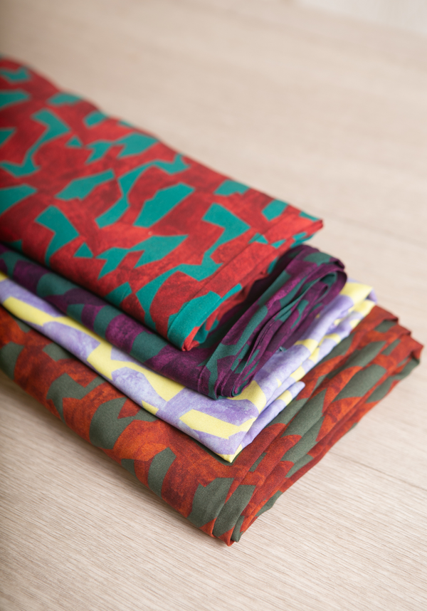 Tissu popeline de viscose imprimée Pietra - Plusieurs coloris