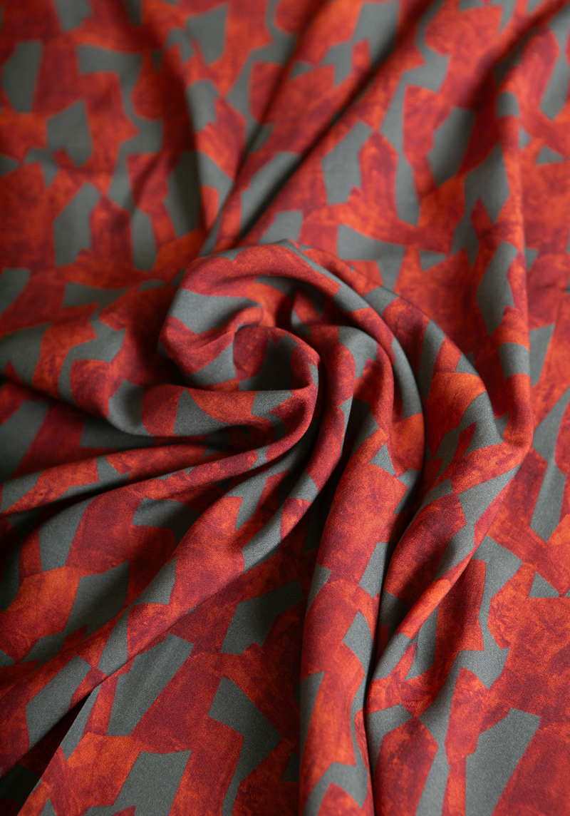 Tissu popeline de viscose imprimée Pietra - Plusieurs coloris